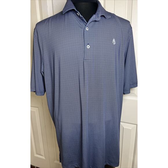 Turtleson Men’s Blue Nailhead Short Sleeve Golf Polo‎ XL Polyester - Picture 1 of 6